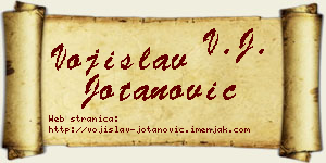 Vojislav Jotanović vizit kartica